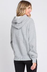 Heather Grey Front Pocket Hooded Fleece Sweatshirt sold by Pinkblush