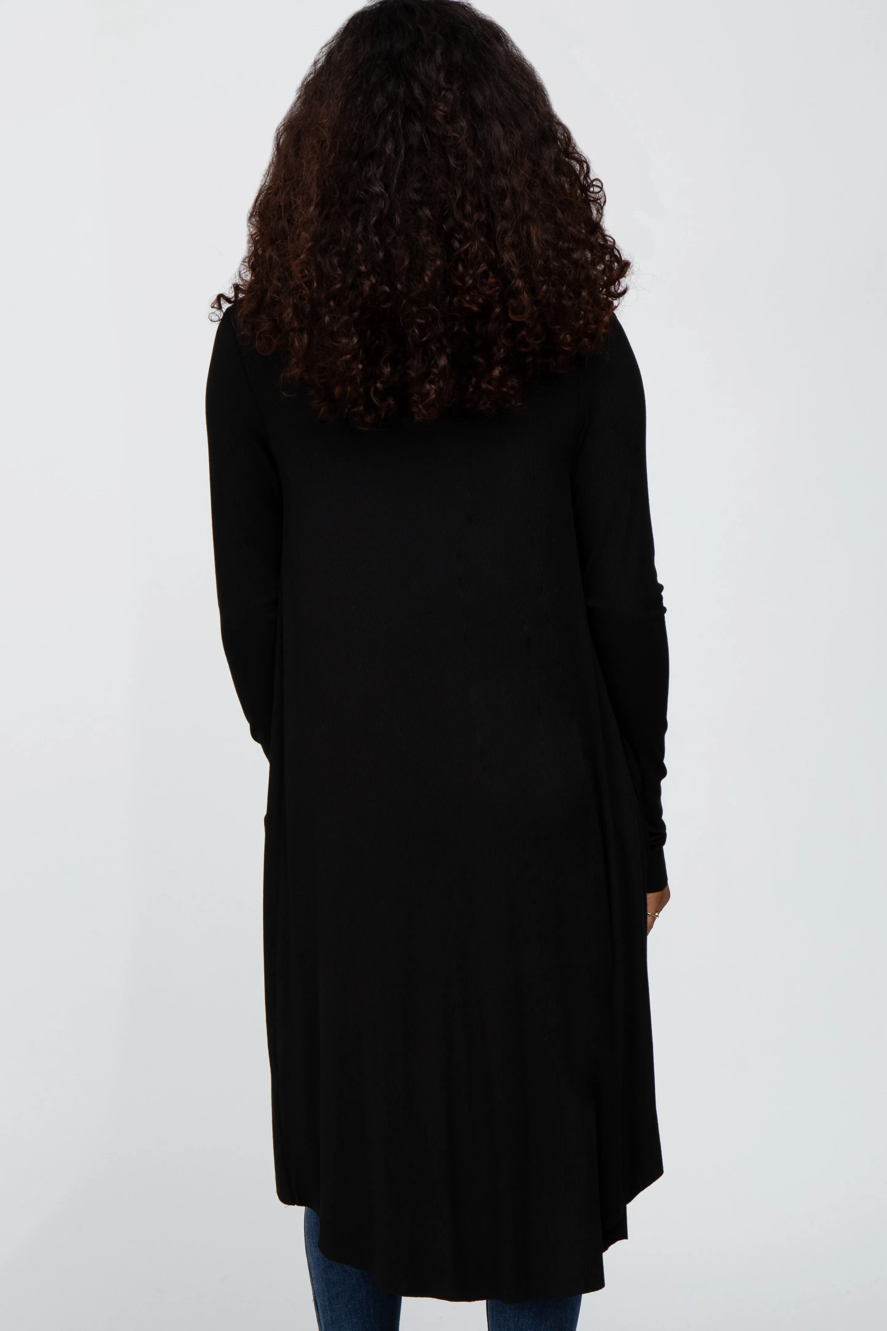 Black Button Front Knit Cardigan sold by Pinkblush product image thumbnail 4