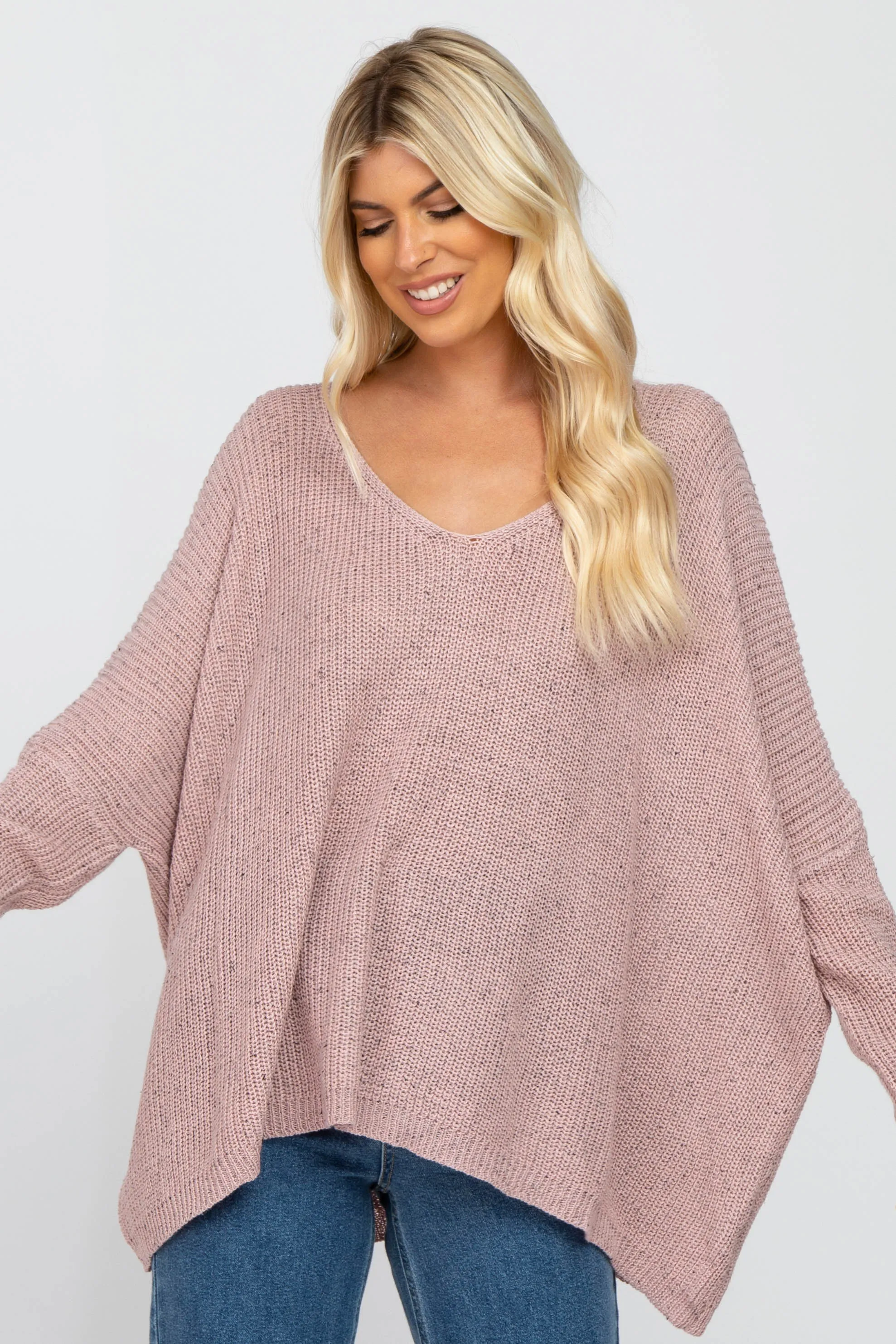 Mauve Speckled Oversized Sweater sold by Pinkblush product image thumbnail 2