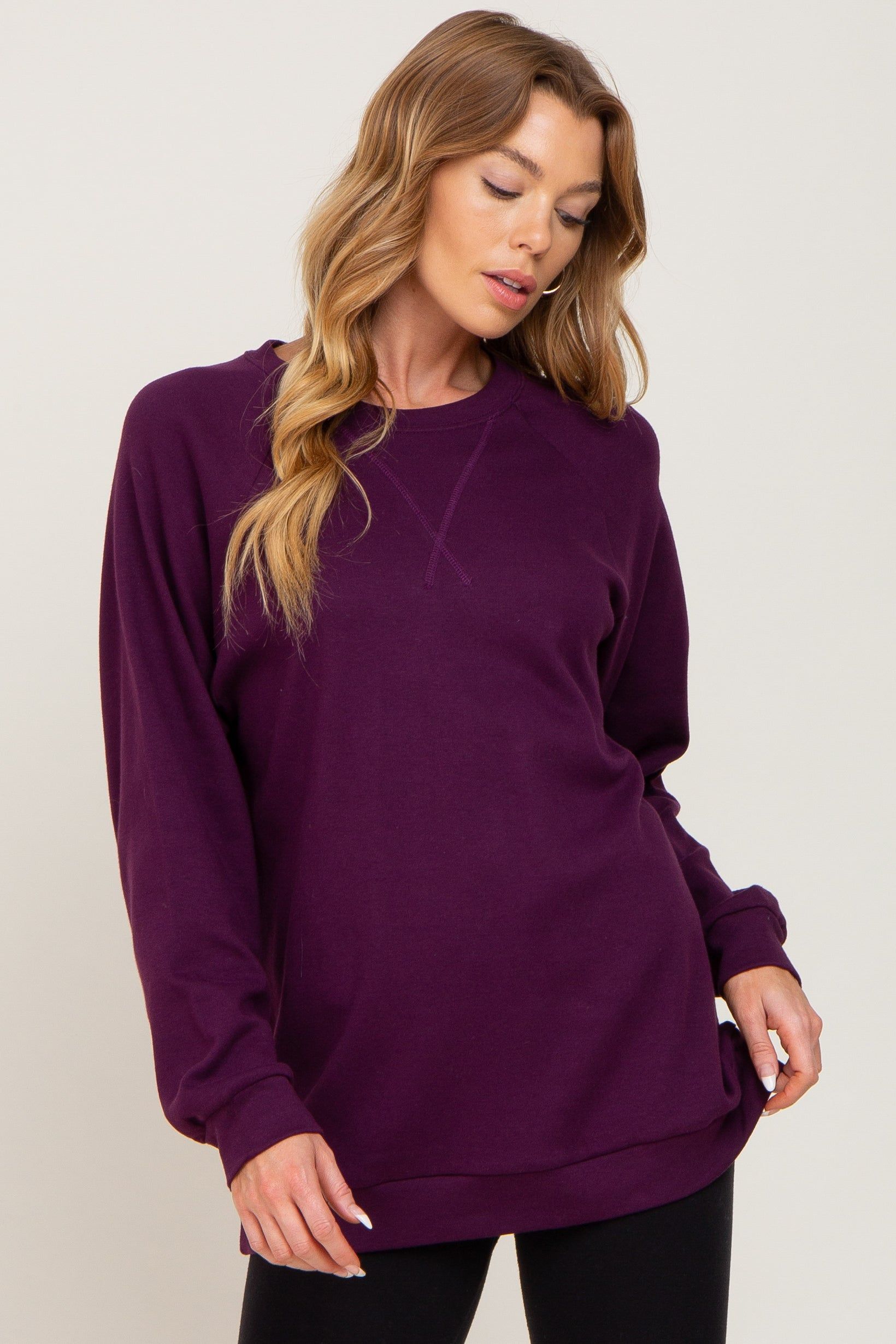 Plum Long Sleeve Top sold by Pinkblush