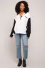 White Colorblock Oversized Maternity Blouse sold by Pinkblush