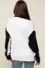 White Colorblock Oversized Maternity Blouse sold by Pinkblush