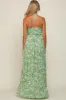Green Floral Halter Neck Maternity Maxi Dress sold by Pinkblush