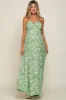 Green Floral Halter Neck Maternity Maxi Dress sold by Pinkblush
