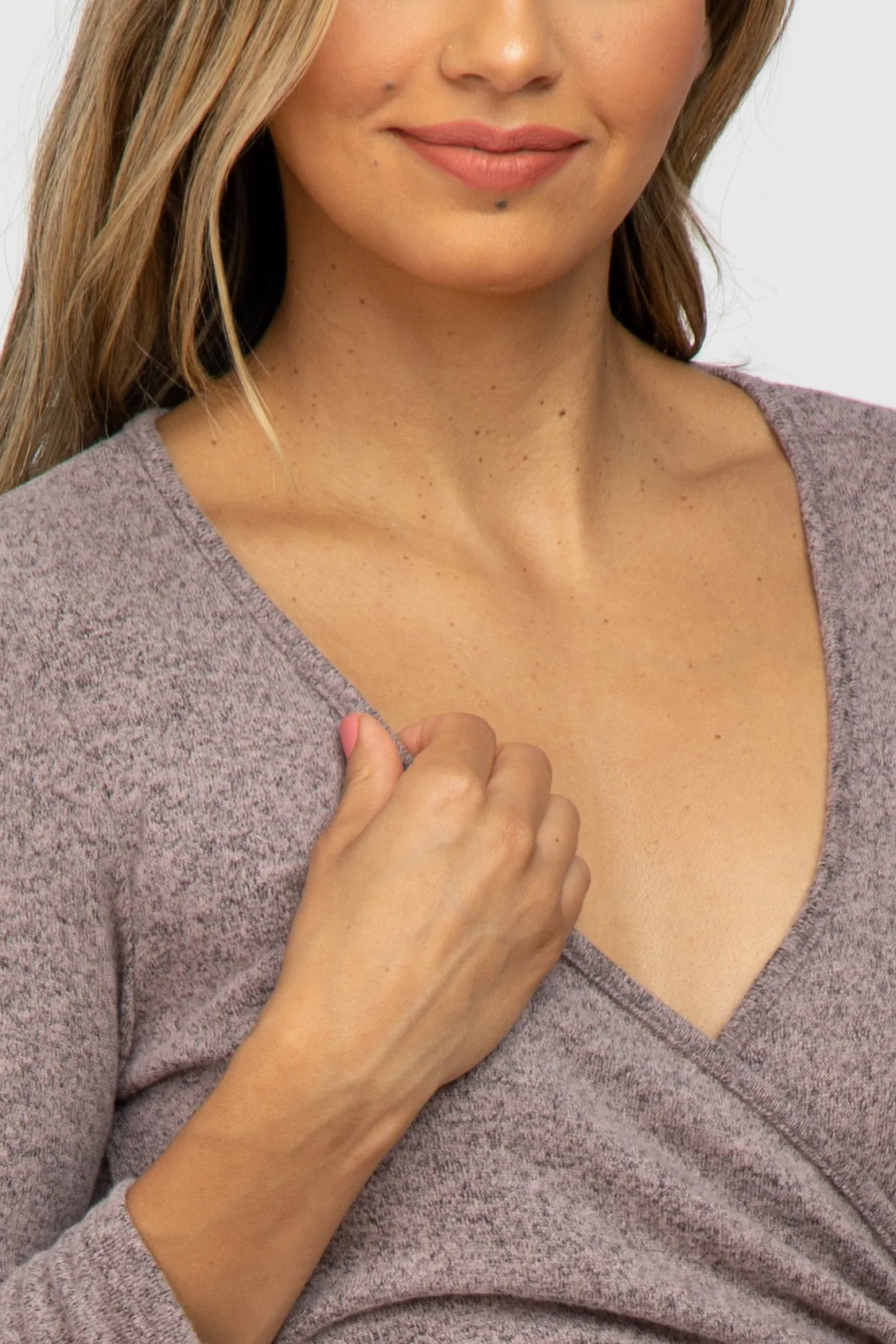 Pink Brushed Knit Wrap Top sold by Pinkblush product image thumbnail 5