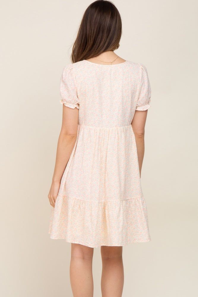 Cream Micro Floral Maternity Babydoll Dress sold by Pinkblush product image thumbnail 4