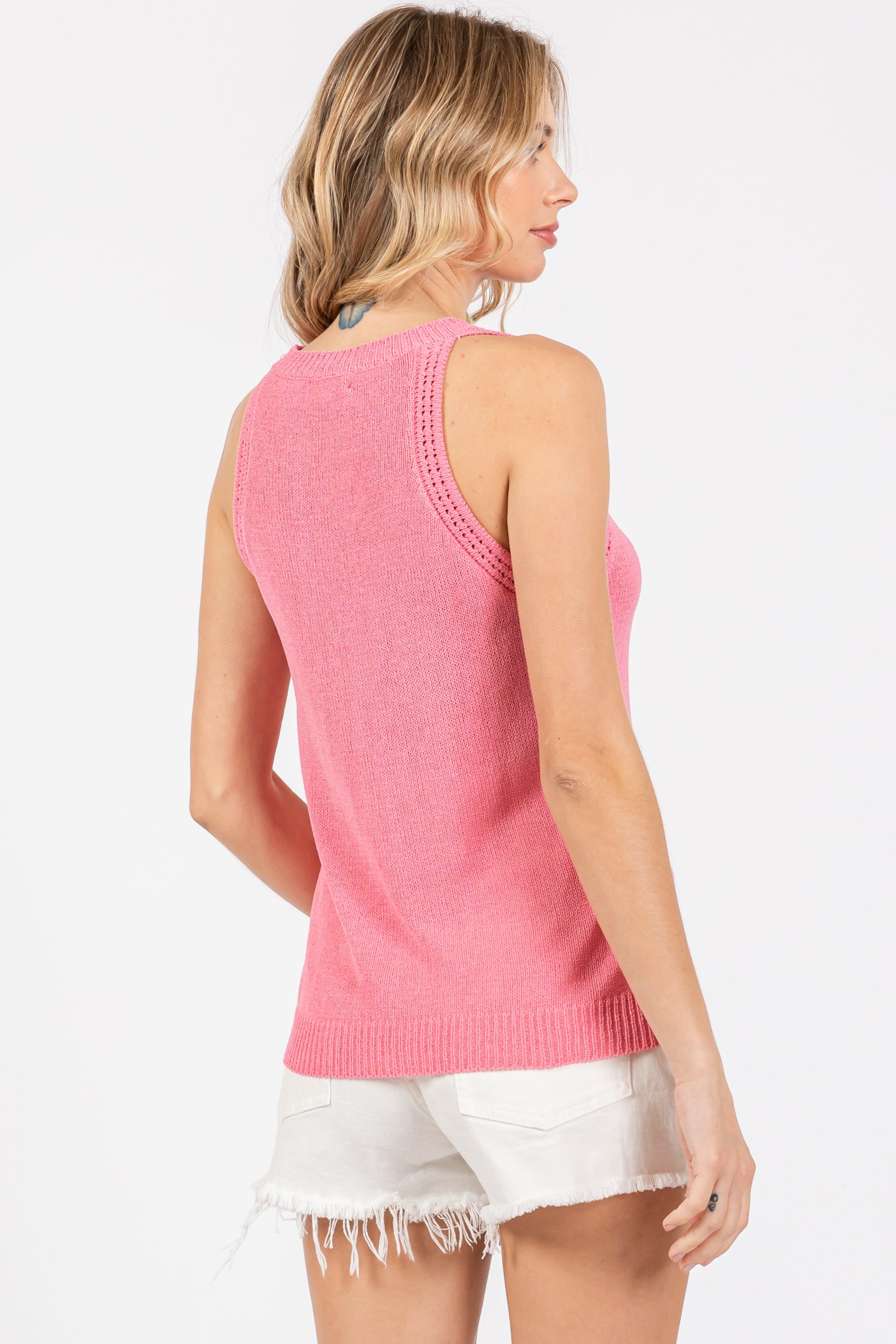 Pink Sleeveless Knit Top sold by Pinkblush product image thumbnail 3
