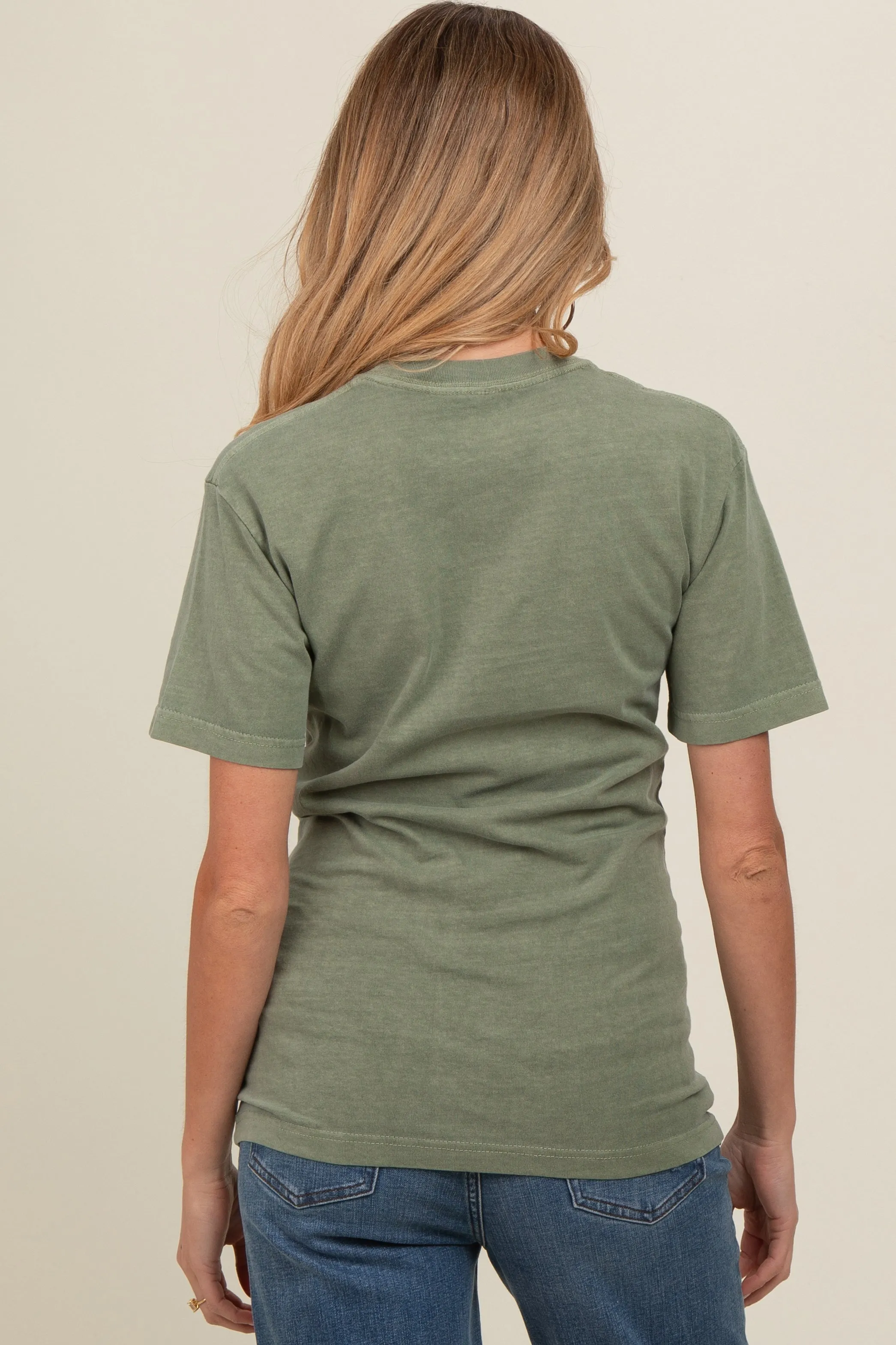 Olive Basic Maternity T-Shirt sold by Pinkblush product image thumbnail 4