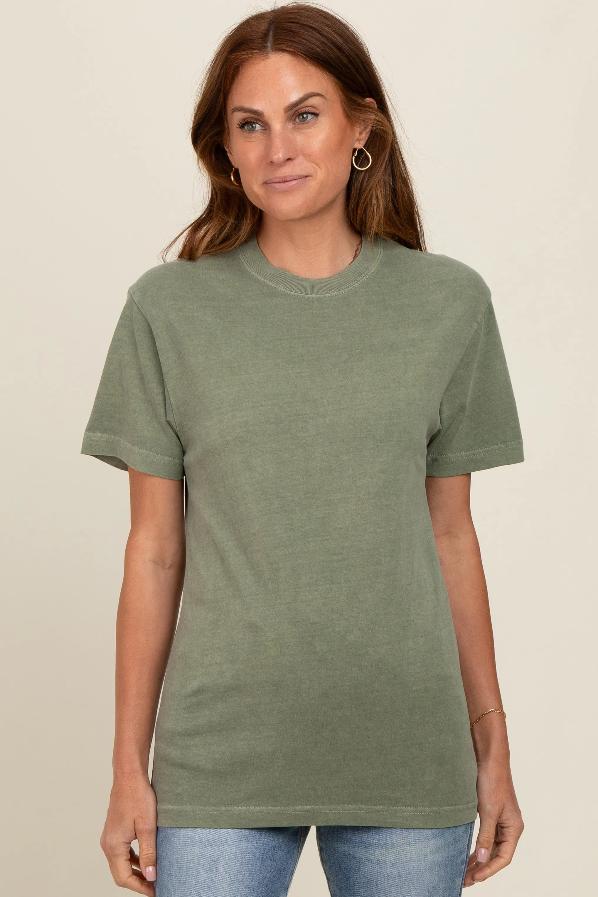 Olive Basic Maternity T-Shirt sold by Pinkblush product image thumbnail 5