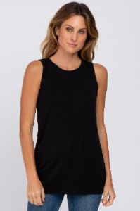 Black Sleeveless Ruched Top sold by Pinkblush