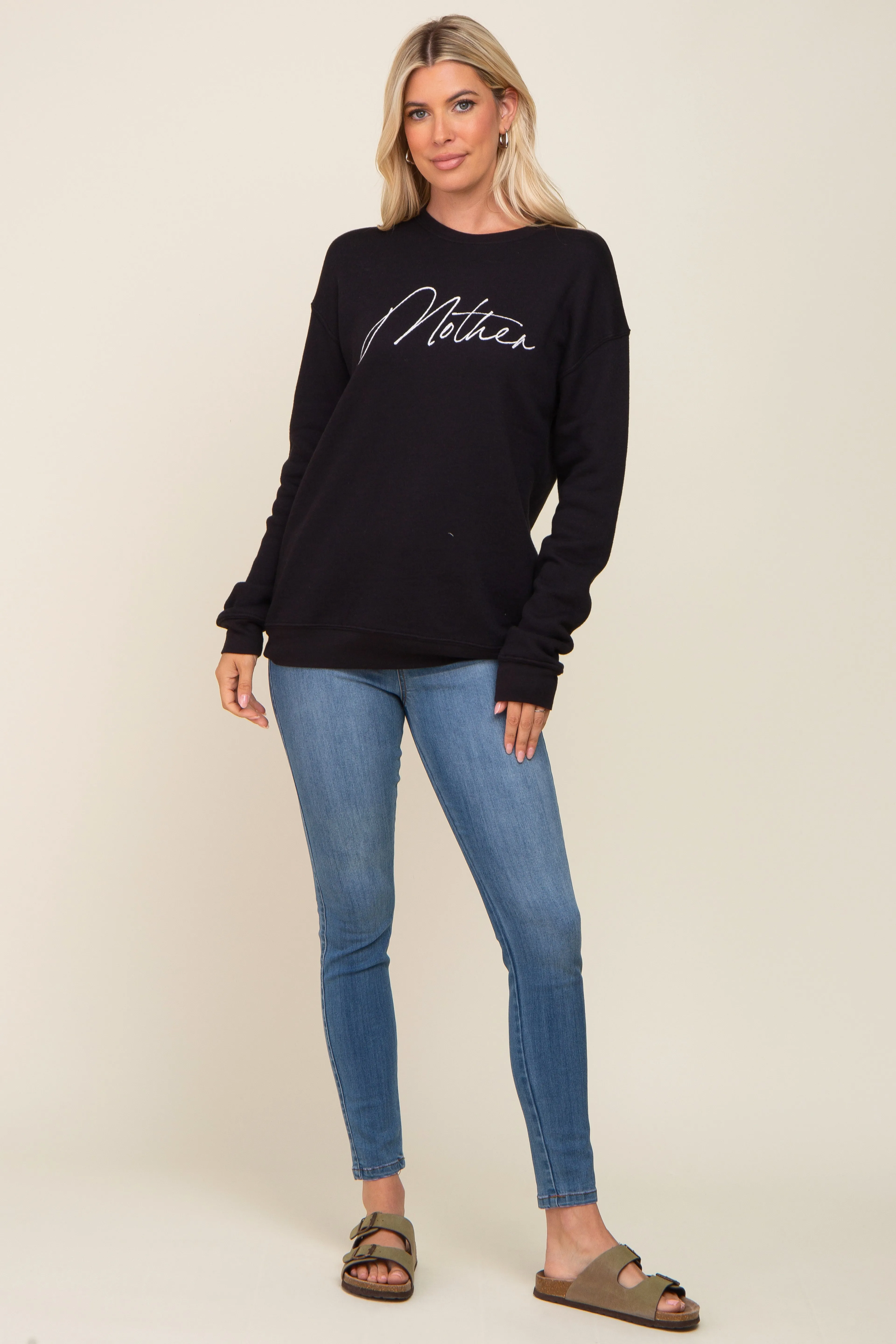 Black Ultra Soft Mother Sweatshirt sold by Pinkblush product image thumbnail 5