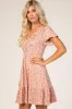 Pink Floral Ruffle Accent Dress sold by Pinkblush