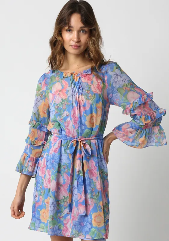Blue Floral  Dress sold by Pinkblush