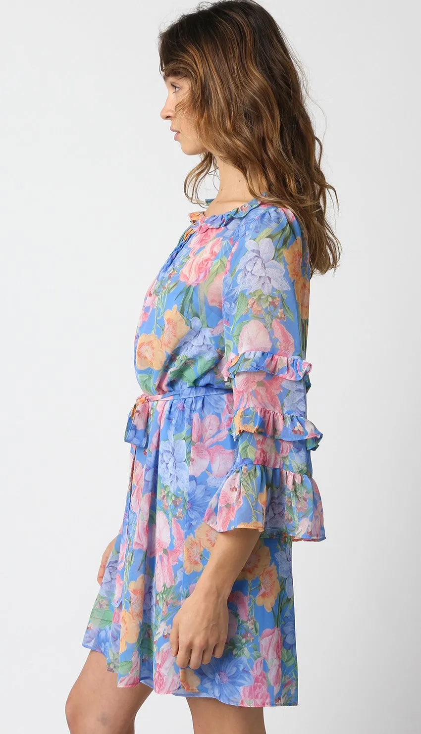 Blue Floral Dress sold by Pinkblush product image thumbnail 2