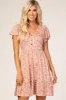 Pink Floral Ruffle Accent Dress sold by Pinkblush