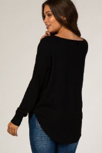 Black Soft Maternity Sweater sold by Pinkblush