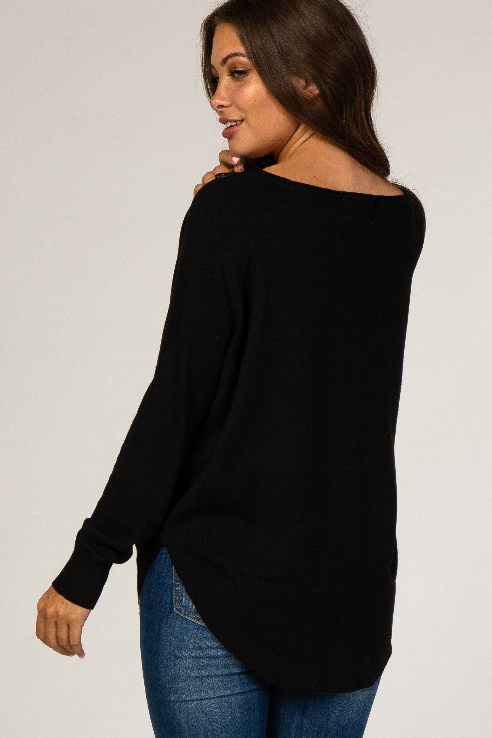 Black Soft Maternity Sweater sold by Pinkblush product image thumbnail 4