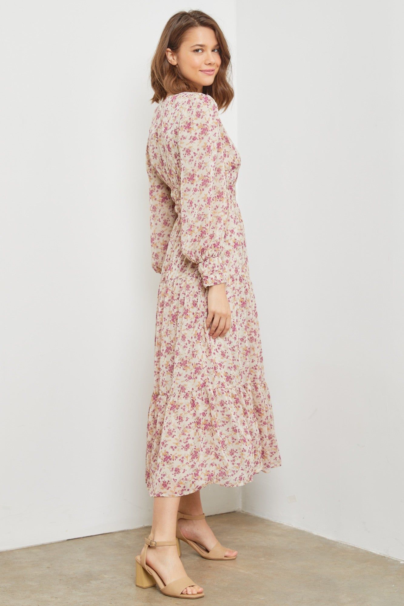 Off White Multi Tiered-Waist Maxi Dress sold by Pinkblush product image thumbnail 2