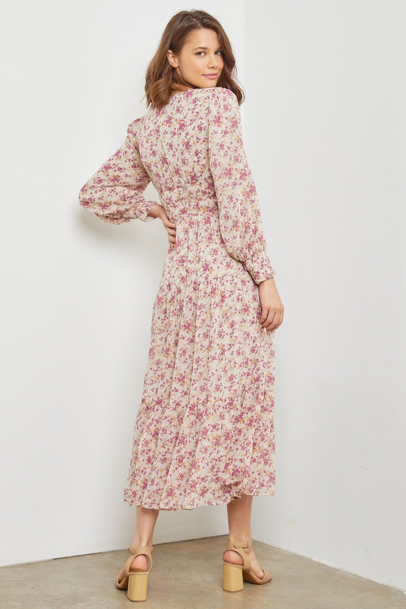 Off White Multi Tiered-Waist Maxi Dress sold by Pinkblush product image thumbnail 3