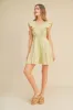 Green Ruffle Detail Mini Dress sold by Pinkblush