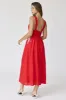 Red V-Neck Maxi Dress sold by Pinkblush