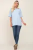 Light Blue Basic Oversized T-Shirt sold by Pinkblush