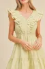 Green Ruffle Detail Mini Dress sold by Pinkblush