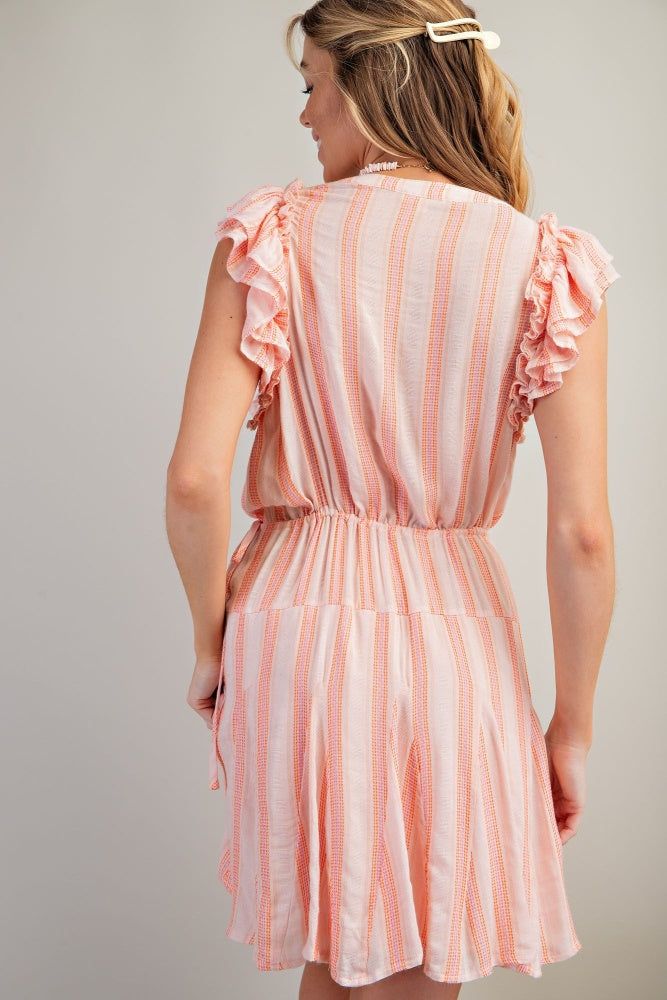 Coral Textured Cotton Gauze Dress sold by Pinkblush product image thumbnail 3
