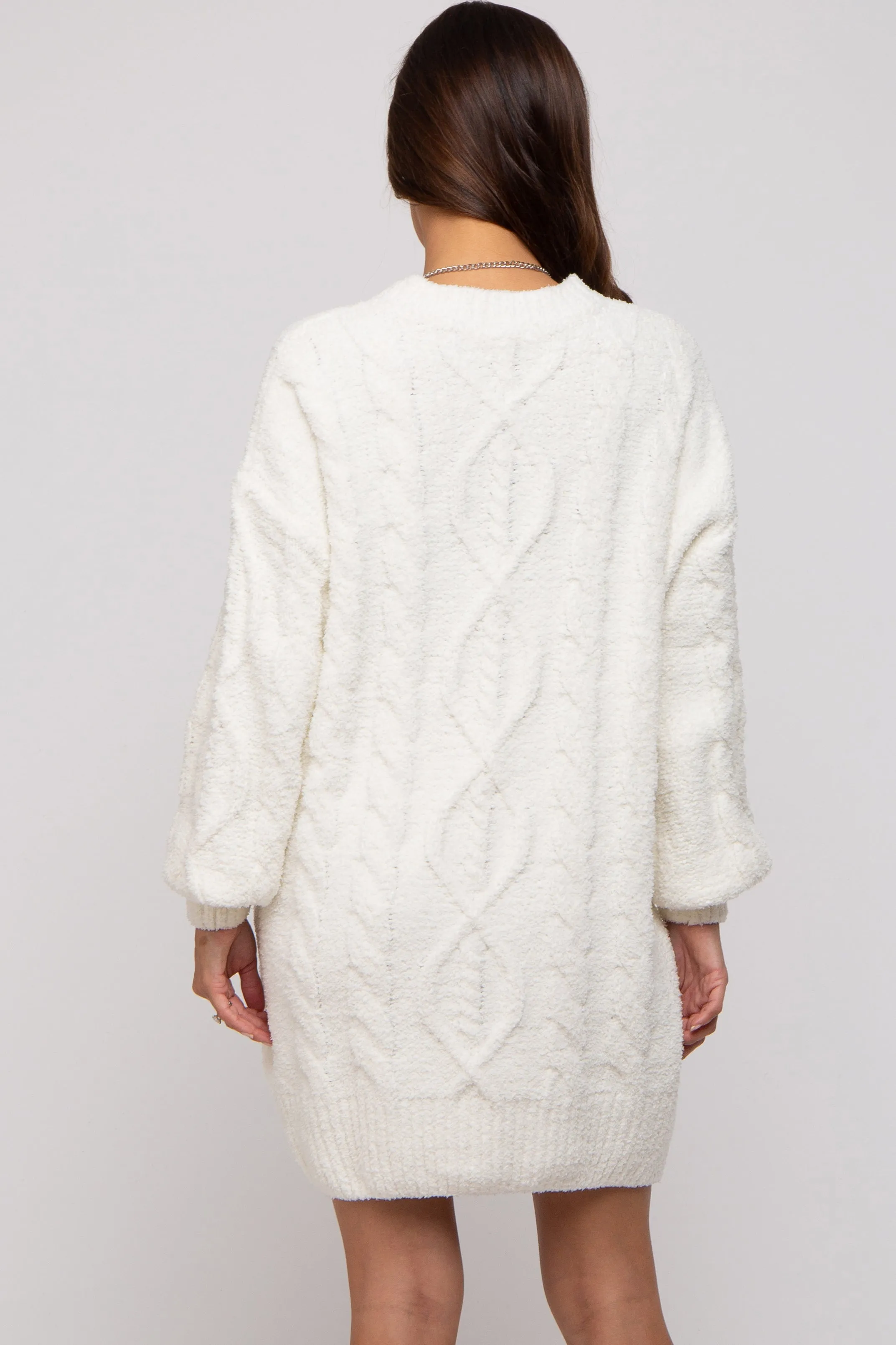 Ivory Soft Knit Maternity Sweater Dress sold by Pinkblush product image thumbnail 3