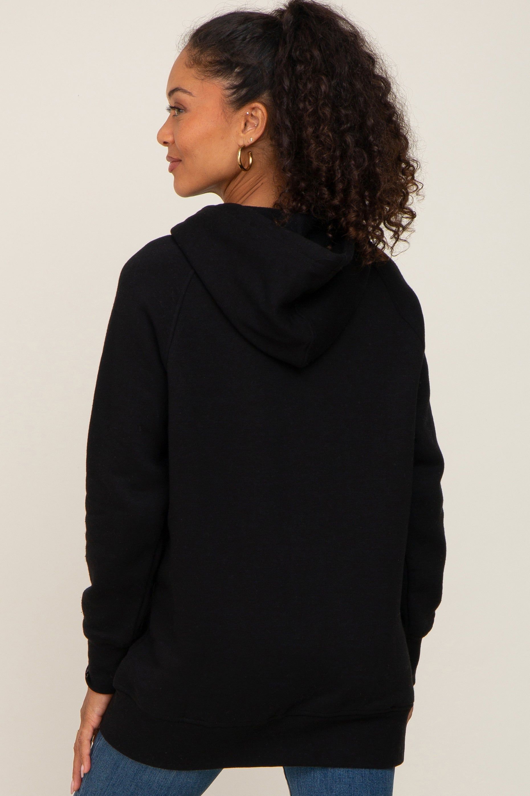 Black Fleece Front Pocket Hoodie sold by Pinkblush product image thumbnail 3