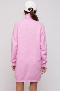 Pink Knit Long Sleeve Turtleneck Maternity Sweater Dress sold by Pinkblush