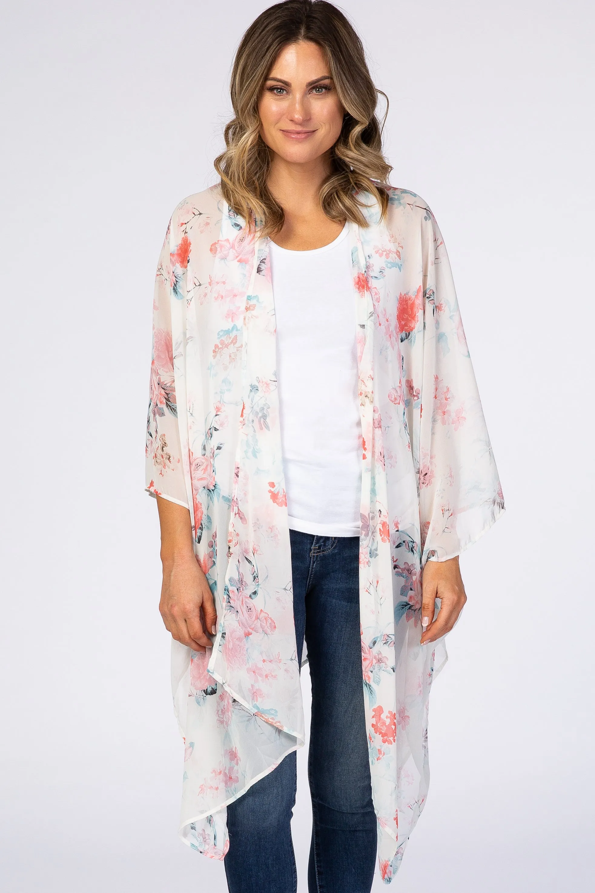 PinkBlush White Floral Cover Up sold by Pinkblush product image thumbnail 2