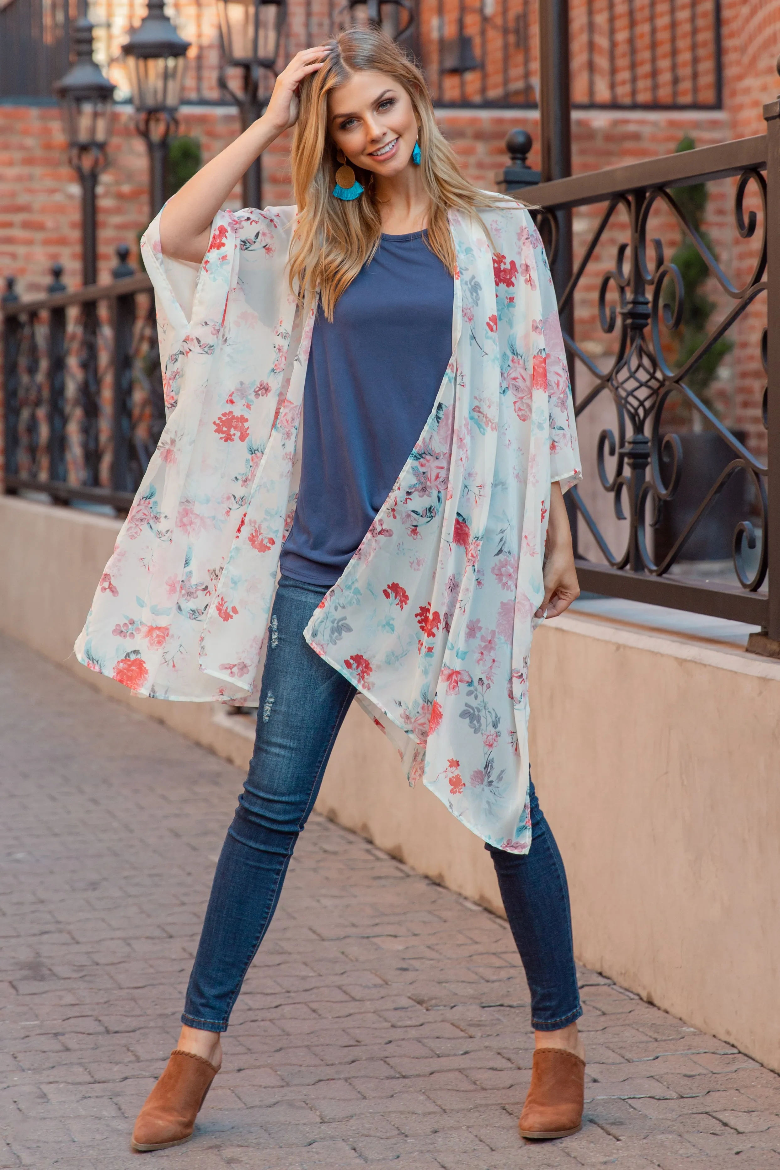 PinkBlush White Floral Cover Up sold by Pinkblush product image thumbnail 5