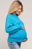 Blue Bubble Sleeve Maternity Sweater sold by Pinkblush