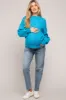 Blue Bubble Sleeve Maternity Sweater sold by Pinkblush