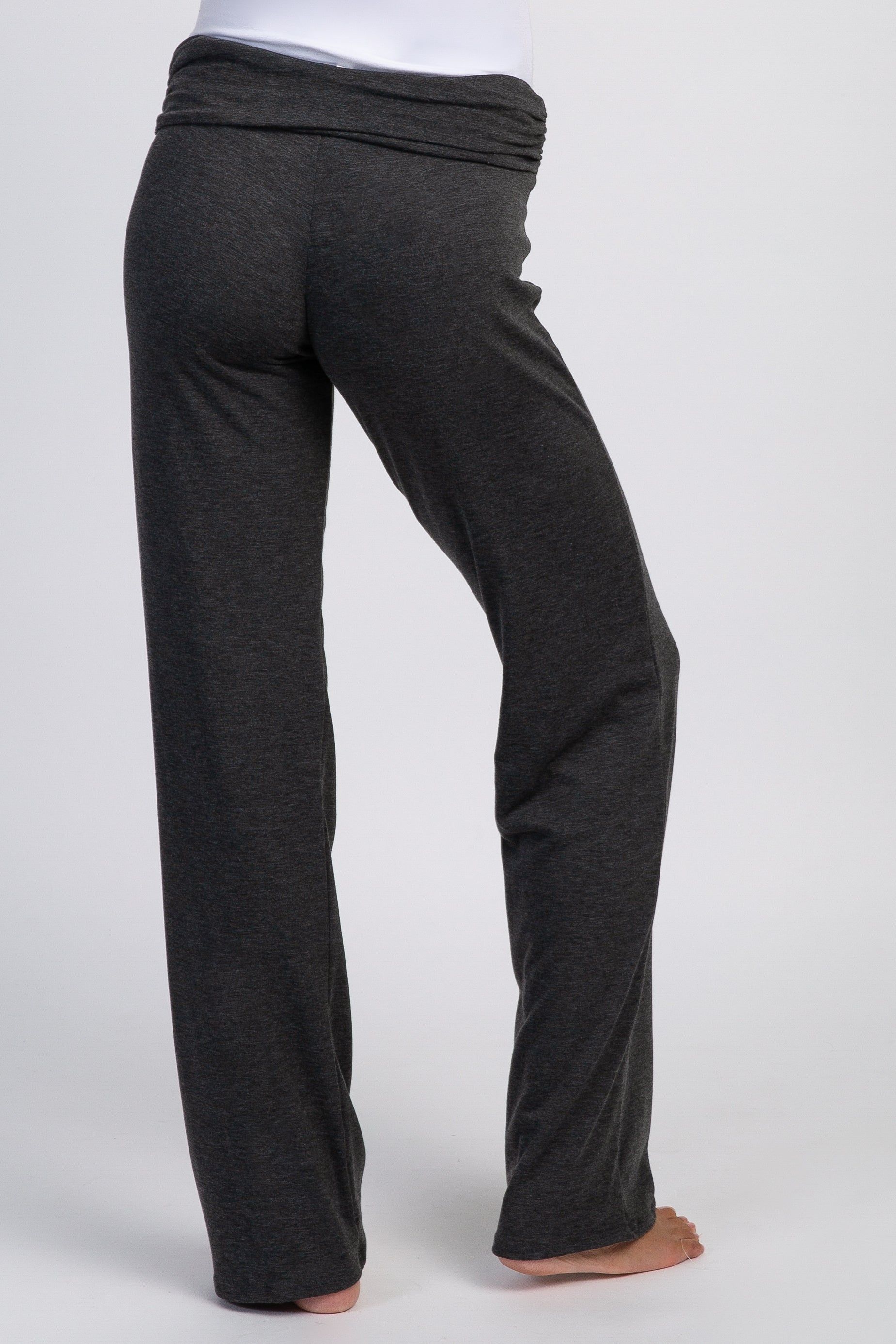 PinkBlush Charcoal Grey Foldover Maternity Lounge Pants sold by Pinkblush product image thumbnail 4