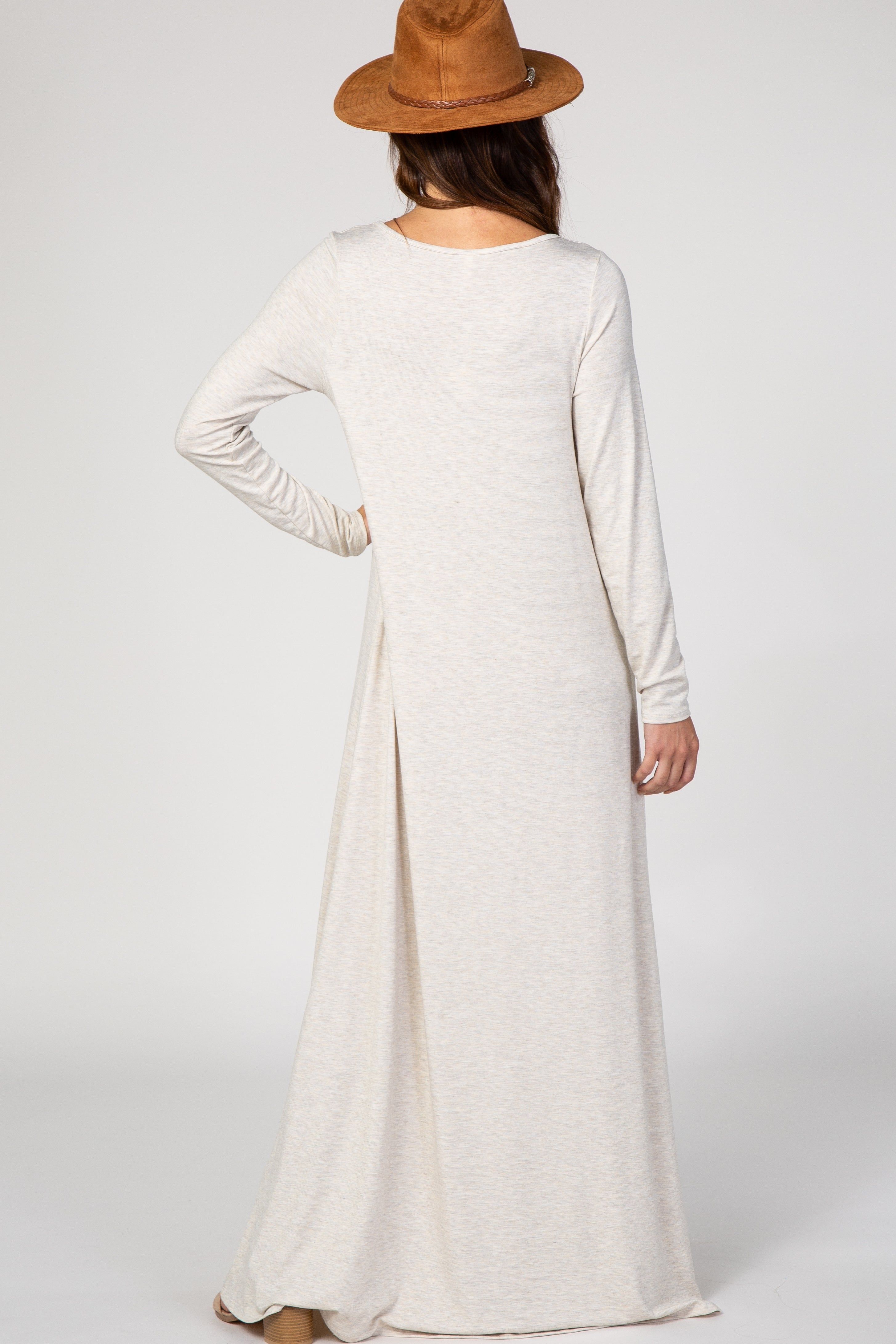 PinkBlush Beige Button Front Maxi Dress sold by Pinkblush product image thumbnail 3