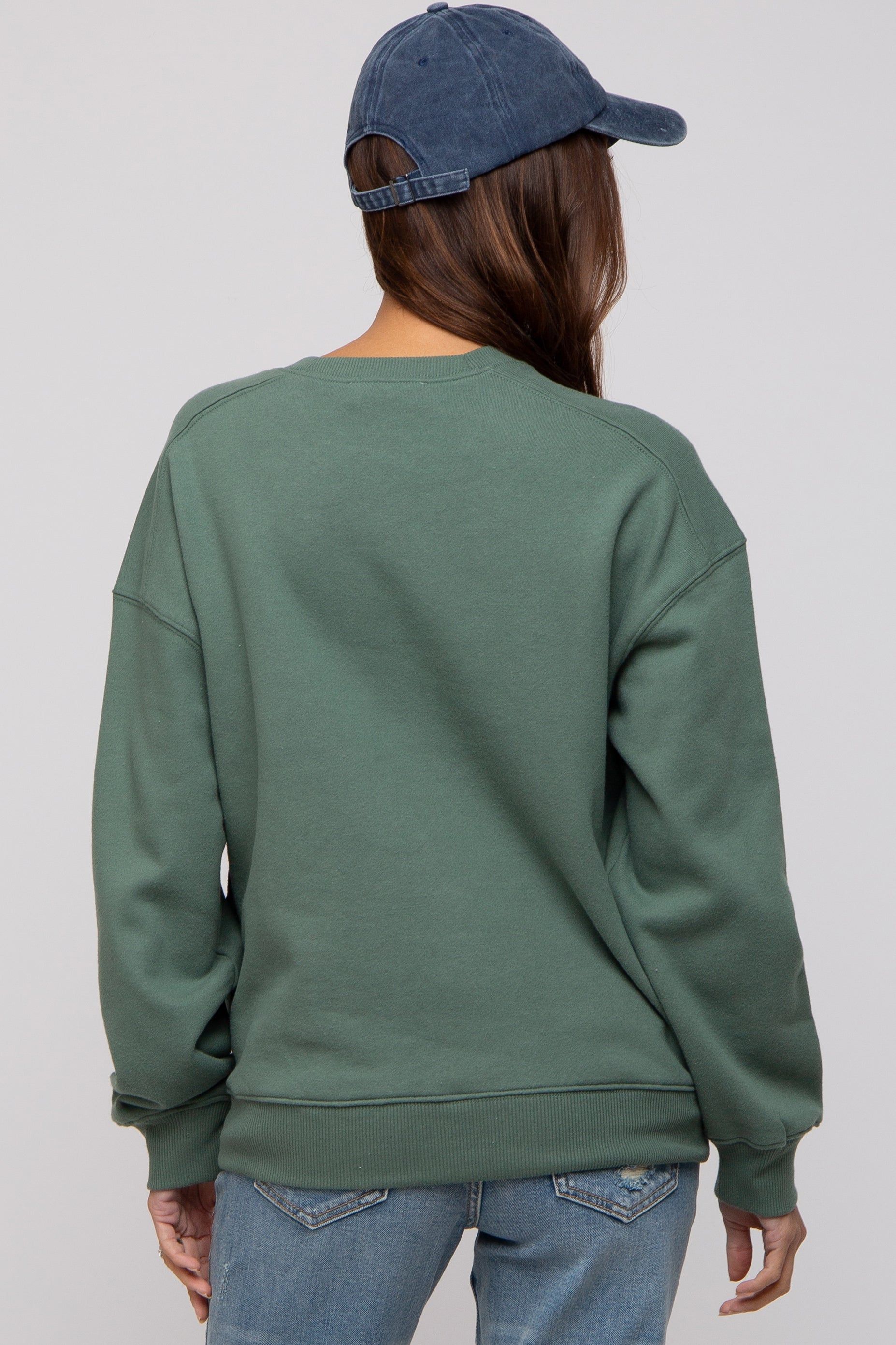 Mint Long Sleeve V-Neck Maternity Top sold by Pinkblush