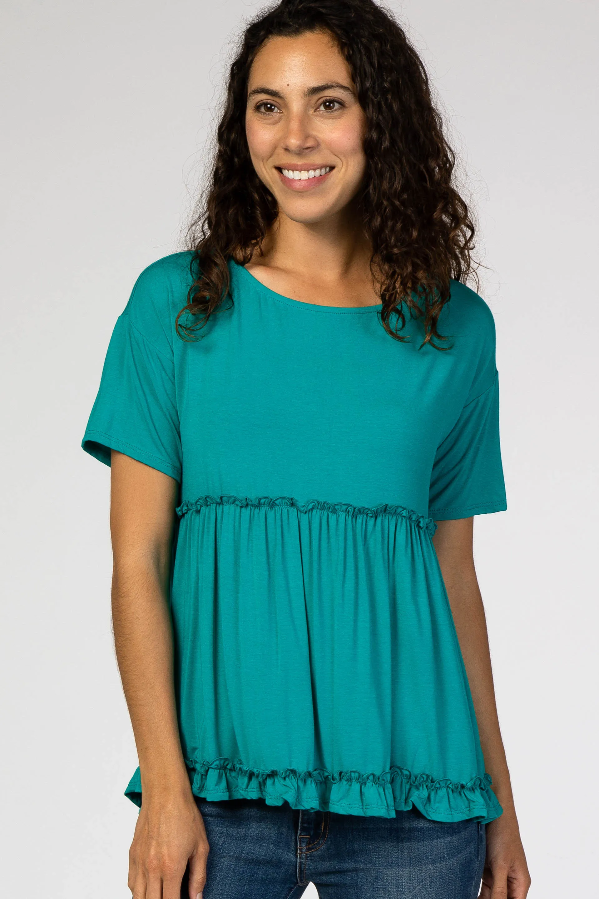 Jade Lettuce Trim Top sold by Pinkblush