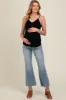 Light Blue Distressed Ankle Bootcut Maternity Jeans sold by Pinkblush