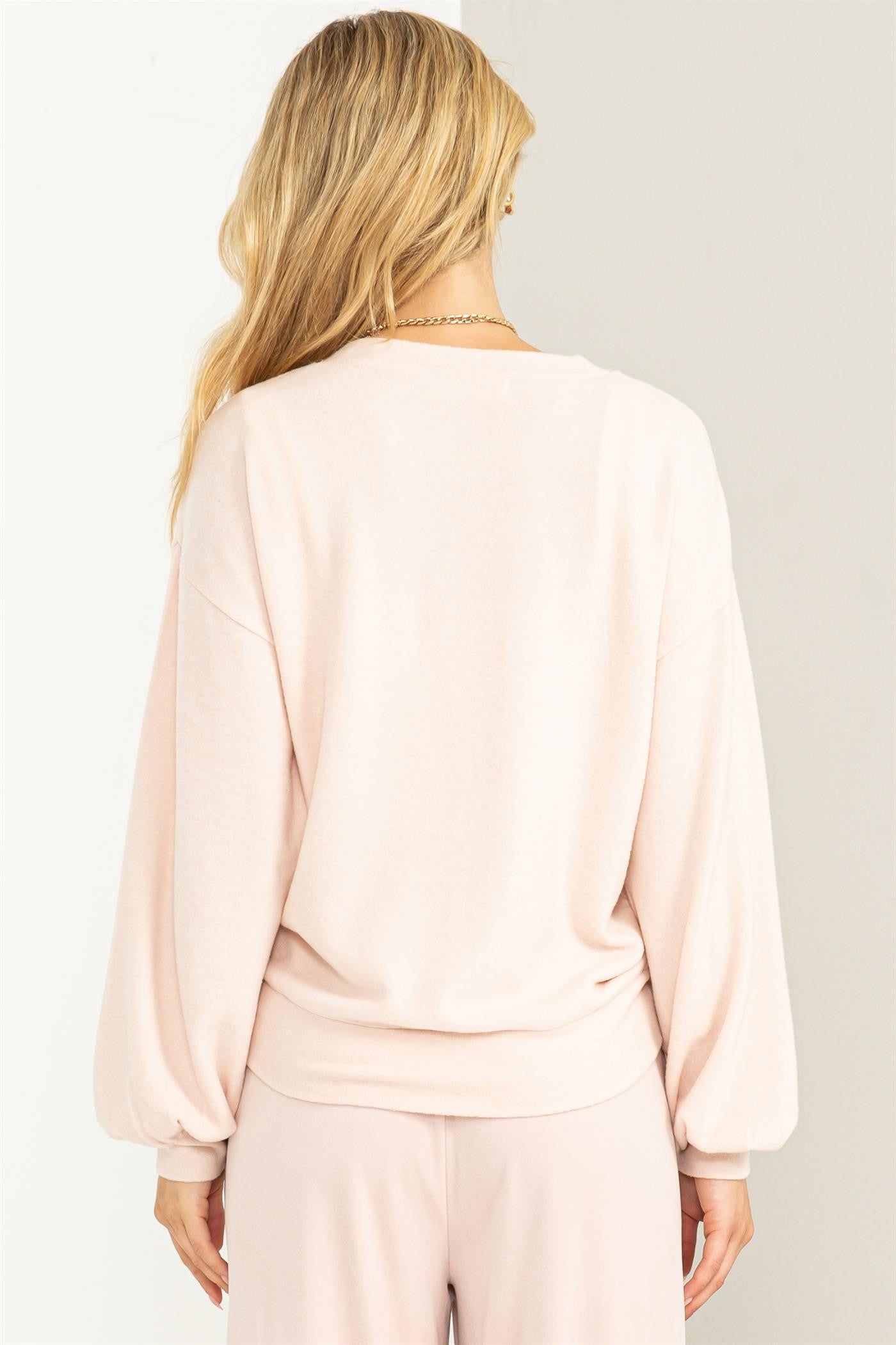 Light Pink Soft Knit Pullover Top sold by Pinkblush product image thumbnail 3
