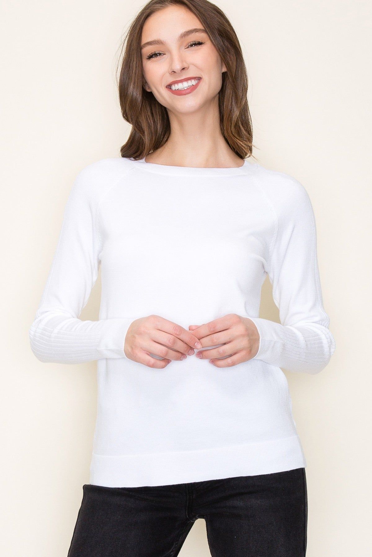 Ivory Knit Long Sleeve Maternity Top sold by Pinkblush product image thumbnail 5
