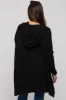 Black Knit Hooded Side Slit Maternity Sweater sold by Pinkblush