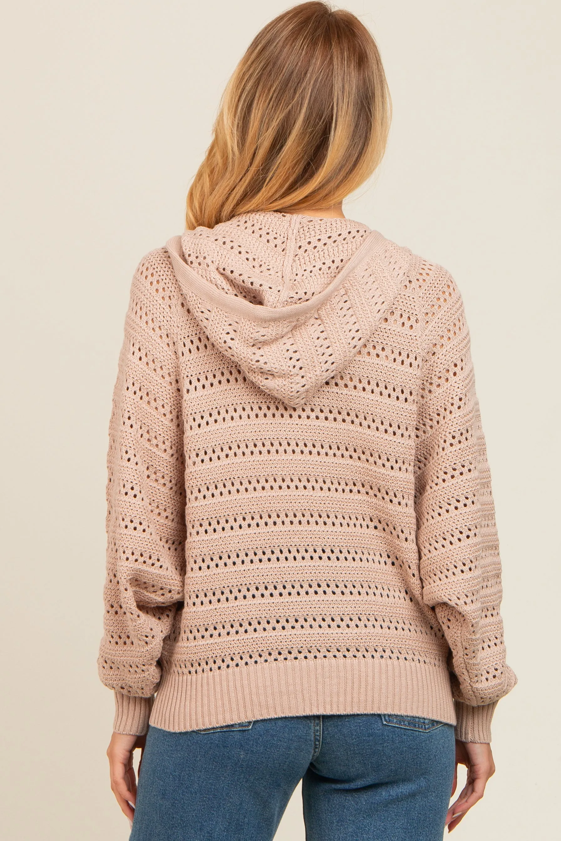 Beige Pointelle Knit Sweater sold by Pinkblush product image thumbnail 4