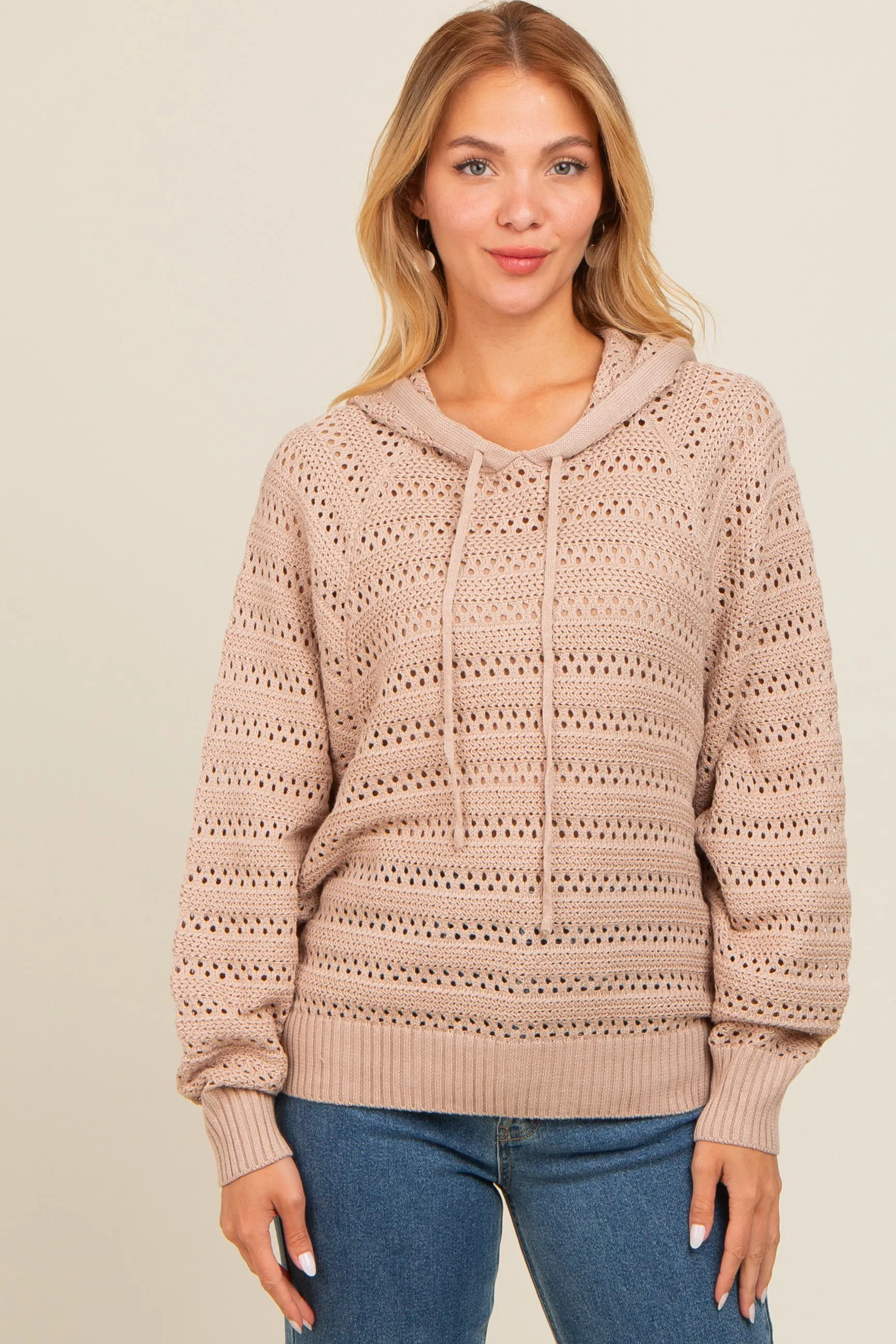Beige Pointelle Knit Sweater sold by Pinkblush product image thumbnail 2