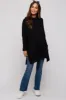 Black Knit Hooded Side Slit Maternity Sweater sold by Pinkblush