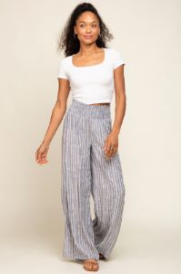 Grey Striped Pants sold by Pinkblush