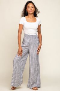Grey Striped Pants sold by Pinkblush