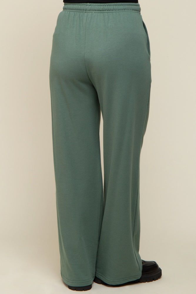 Olive Wide Leg Maternity Joggers sold by Pinkblush product image thumbnail 4
