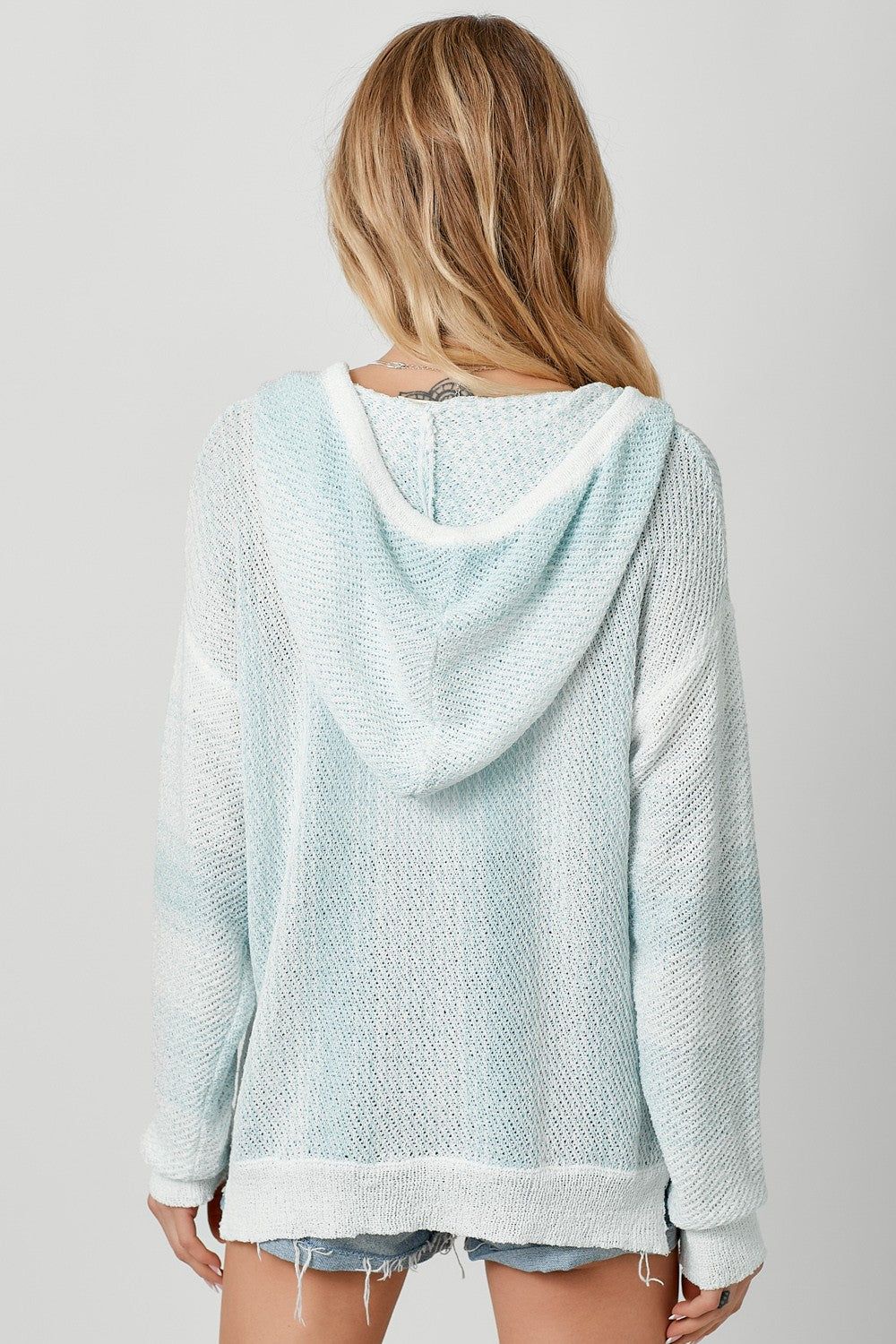 Blue Mix Color Gradient Hoodie Sweater sold by Pinkblush product image thumbnail 3